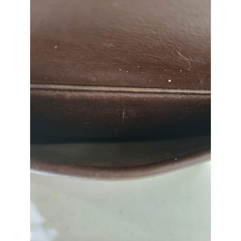 Vintage COACH 9870 Court Shoulder Bag Purse Chocolate Brown Leather Turn Lock - Picture 12 of 16